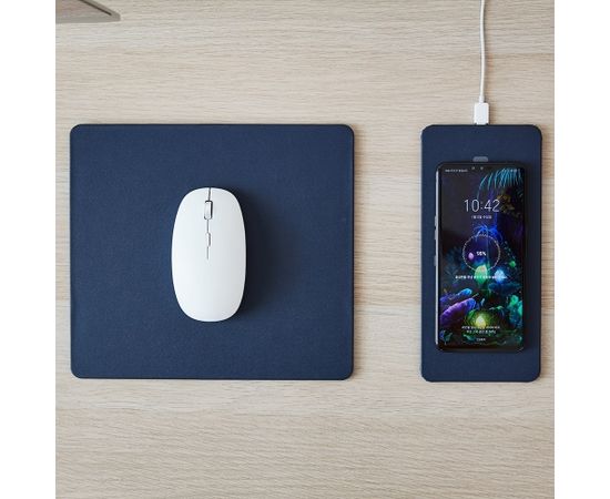 POUT HANDS3 SPLIT - Splitted mouse pad with high-speed charging, dark blue