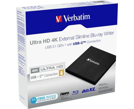 Verbatim 43888 optical disc drive Blu-Ray DVD Combo Black