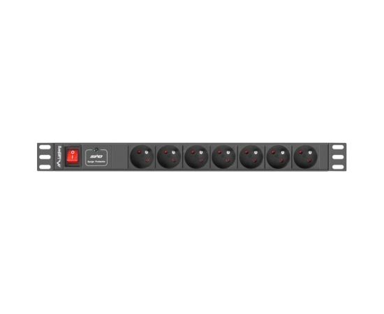 LANBERG PDU RACK POWER STRIP (1U,10A,7X 230V,2M)