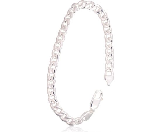 Серебряная цепочка Картье 7 мм #2400139-bracelet, Серебро 925°, длина: 20 см, 20.5 гр.