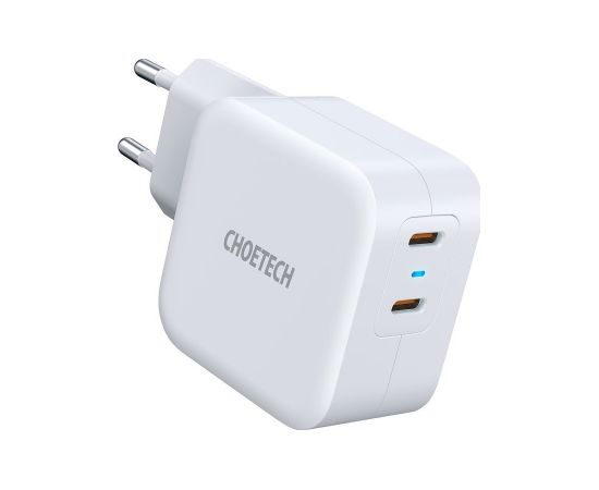 Choetech Fast Wall Charger 2x USB Type C Power Delivery 40W 3A white (PD6009-EU)