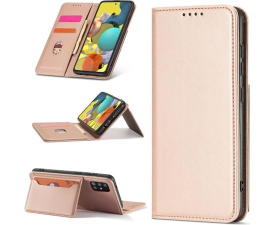 Fusion Magnet Card grāmatveida maks Samsung A136 Galaxy A13 5G | A04S rozā