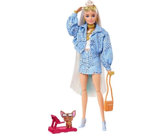 Mattel Barbie Extra Doll with Light Blue Skirt & Jacket (blonde)