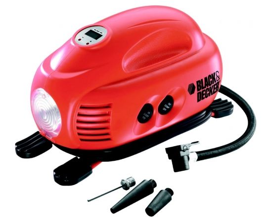 Black&decker BLACK + DECKER compressor ASI200-XJ, 8,27bar, air pump (orange / black, 12 volt cigarette lighter connector)