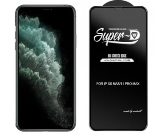 Fusion D-Pro Curved Edge aizsargstikls pilnam ekrānam telefonam Apple iPhone 14 Pro Max melns