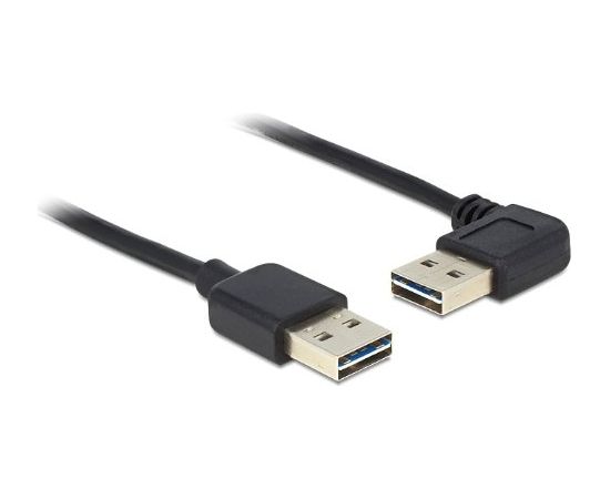 Delock USB 2.0 A-A 90° Easy USB - bk 5m