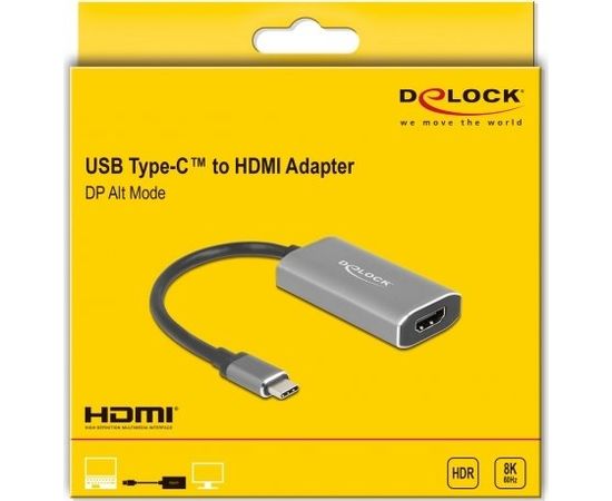 DeLOCK adapter USB-C 3.1 Gen 1 (male)> HDMI 8K + HDR