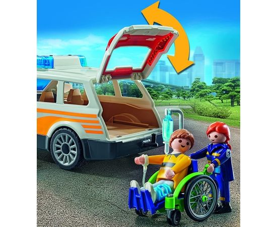 PLAYMOBIL 71037 emergency doctor car, construction toy