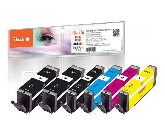 Peach Ink Economy Pack Plus 320448 (compatible with Canon PGI-580, CLI-581, 2078C005)