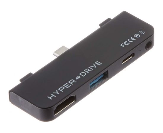 Hyper Drive 4-in-1 USB-C Hub, Docking Station (Dark Gray)