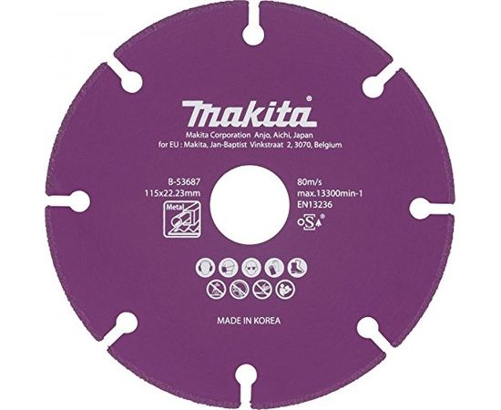 Dimanta griešanas disks Makita B-53693; 125 mm