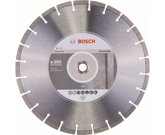 Dimanta griešanas disks Bosch PROFESSIONAL FOR CONCRETE; 350 mm