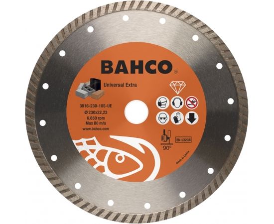 Dimanta griešanas disks Bahco 3916-230-10S-UE; 230 mm