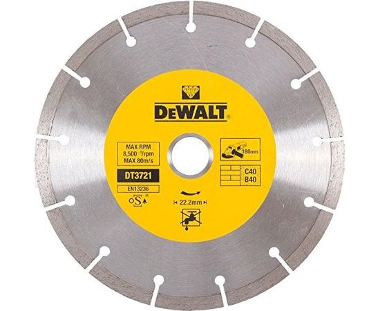 Dimanta griešanas disks DeWalt DT3721-QZ; 180 mm