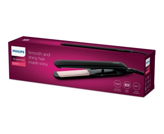 Philips Essential HP8321/00 hair styling tool Straightening iron Warm Black 1.8 m