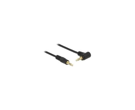 Delock cable Audio 3.5mm male/male angled black 1.0m