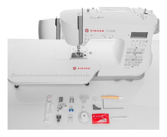 Singer Sewing Machine C7255 Number of stitches 200, Number of buttonholes 8, White