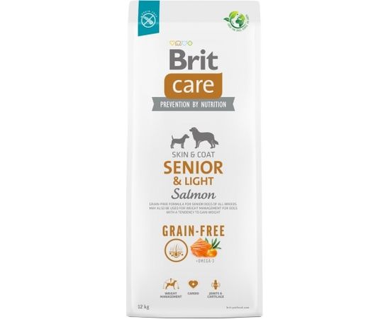 Dry food for older dogs, all breeds (over 7 years of age) Brit Care Dog Grain-Free Senior&Light Salmon 12kg