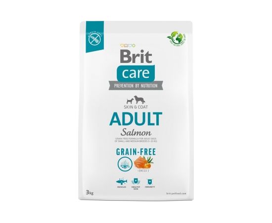 Dry food for adult dogs - BRIT Care Grain-free Adult Salmon - 3 kg