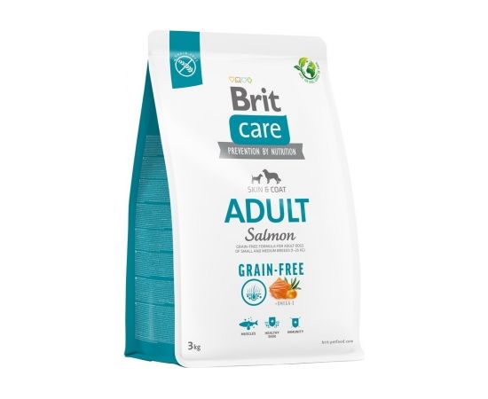 Dry food for adult dogs - BRIT Care Grain-free Adult Salmon - 3 kg