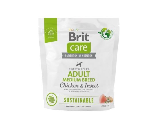 BRIT Care Dog Sustainable Adult Medium Breed Chicken & Insect - dry dog food - 1 kg