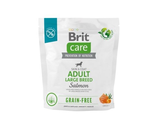 Dry food for adult dogs, large breeds - BRIT Care Grain-free Adult Salmon- 1 kg