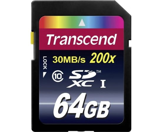 Transcend 200x SDXC 64 GB Class 10  (TS64GSDXC10)