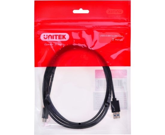 UNITEK USB CABLE 3.1 TYP-A - TYP-C M/M 2M