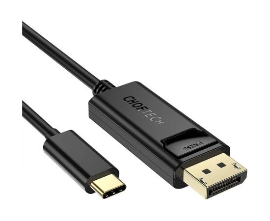 Choetech XCP-1801BK USB-C to Display Port cable, unidirectional, 4K, 1.8m (black)