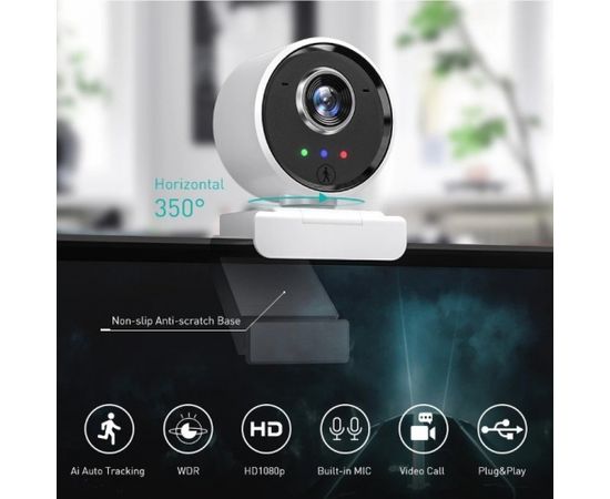 EDUP 1080P Full HD Web Kamera / Autofocus / Smart WiFi with Microphone / Portrait Tracking / USB / 4K