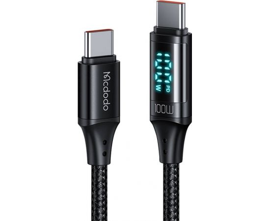 Mcdodo CA-1100 USB-C to USB-C cable, 100W, 1.2m (black)