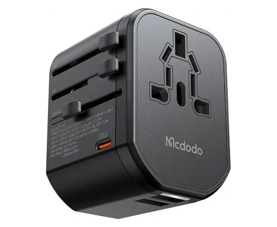 Universal wall charger Mcdodo EU/US/AU/UK CP-3471, PD 20W (black)