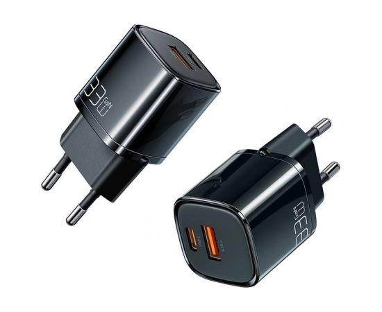 Mcdodo Nano GaN Charger CH-0151, USB + USB-C, 33W (black)