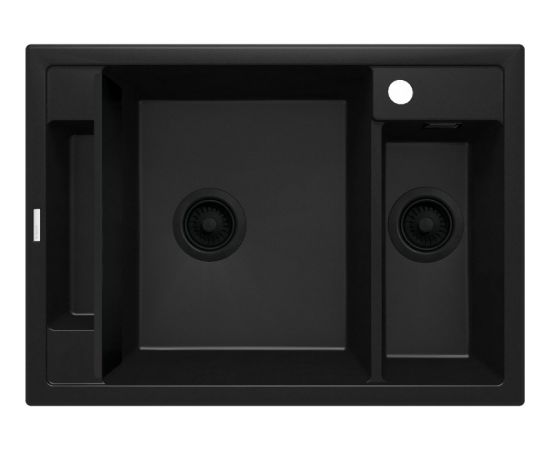 DEANTE BLACK NERO MATT MAGNETIC 1.5-BOWL GRANITE SINK