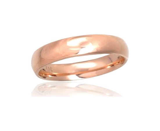 Золотое обручальное кольцо #1101091(Au-R), Красное Золото 585°, Размер: 19, 3.22 гр.