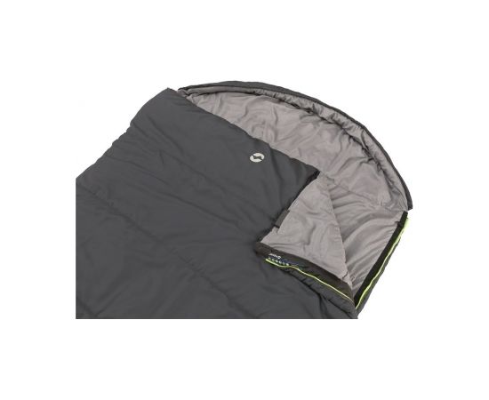 Outwell  Campion Lux Double, Sleeping Bag,  225 x 140 cm, 2 way open - auto lock, L-shape,  Dark Grey