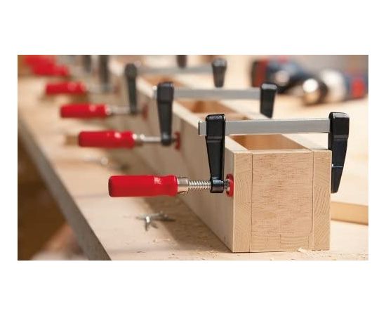 BESSEY die-cast screw clamp LM20/8 (black/red, 200/80)