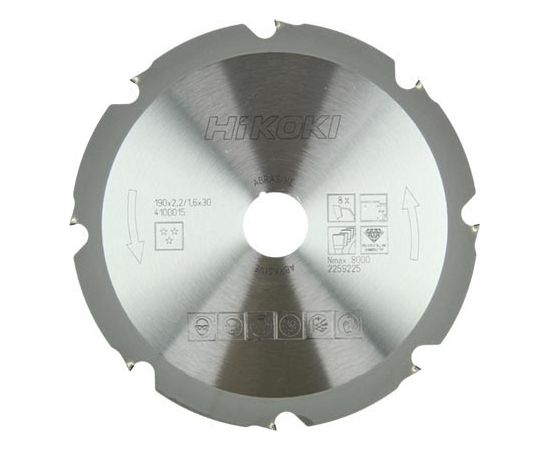 Dimanta griešanas disks Hikoki 4100015; 190x30 mm; Z8