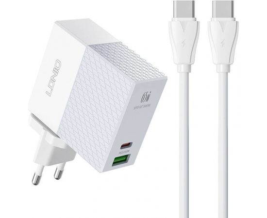 Wall charger LDNIO A2620C USB, USB-C 65W + USB-C - USB-C cable