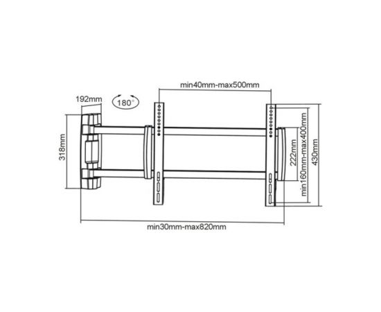 Multibrackets MB-6214 TV sienas grozāmais  kronšteins televizoriem līdz 47" / 25kg