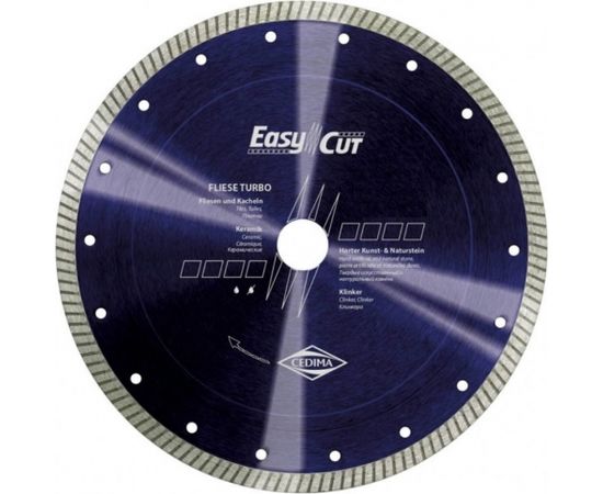 Dimanta griešanas disks Cedima Fliese Turbo; 125x22,23 mm