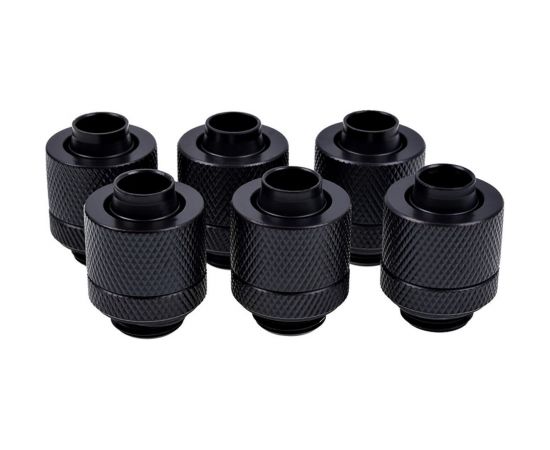 Alphacool Eiszapfen hose fitting 1/4" on 13/10mm, 6-pack black - 17228