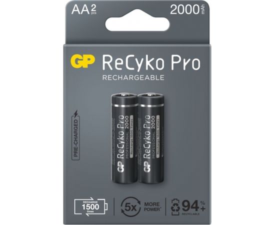 4x rechargeable batteries AA / R6 GP ReCyko Pro Ni-MH 2000mAh