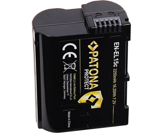 Patona Protect EN-EL15C 2250mAh / 16,2Wh battery for Nikon D500, D610, D750, D800, D800E, D810, D810A, D850, D7000, D7100, D7200, Z5, Z6, Z7