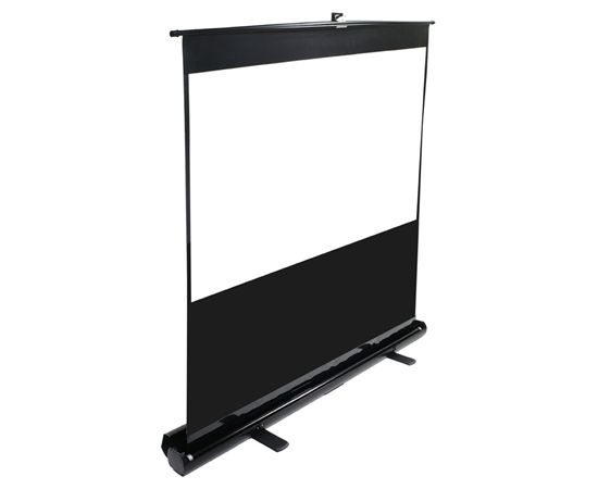 Elite Screens F84NWH ezCinema Portable Screen 84'' 16:9 / Diagonal 213.4cm, W 185.9cm x H 104.6cm / Black case / MaxWhite material / Gain 1.1 / 160° viewing angle / Telescoping support mechanism / Floor support feet / Built-in carrying handle Elite Screen