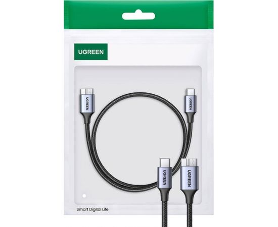 Cable USB-C to Micro USB UGREEN 15231, 0.5m (space gray)