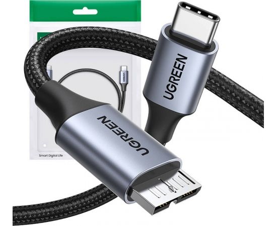 Cable USB-C to Micro USB UGREEN 15232, 1m (space gray)