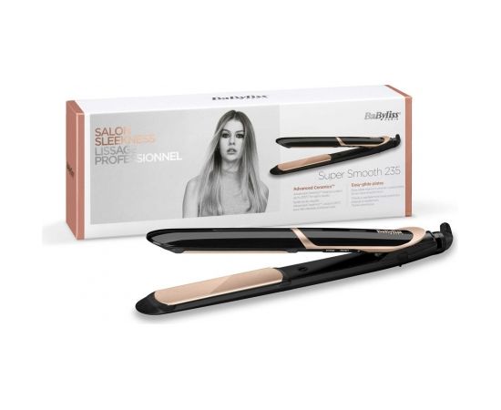 BaByliss Super Smooth 235 Titanium Straightening iron Warm Black, Rose Gold 98.4" (2.5 m)