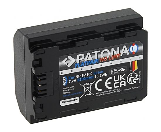 PATONA 1360 camera/camcorder battery Lithium-Ion (Li-Ion) 2250 mAh