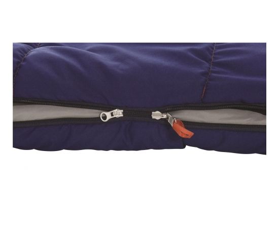 Easy Camp Camp Moon 300 "L", Sleeping Bag, 220 x 80 cm, 2 way open - auto lock, L-shape, Deep Blue